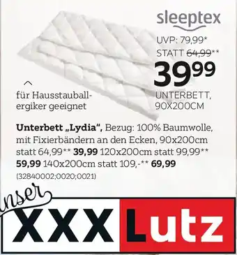 Sleeptex unterbett