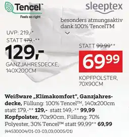 XXXLutz Sleeptex ganzjahresdecke Angebot
