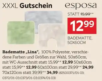 XXXLutz Esposa Badematte ,,Lina" Angebot