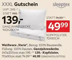 XXXLutz Sleeptex ganzjahresdecke Angebot