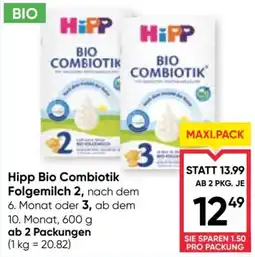 Maximarkt Hipp Bio Combiotik Folgemilch Angebot