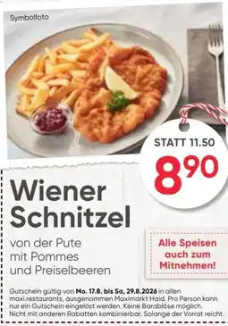 Maximarkt Wiener Schnitzel von der Pute Angebot