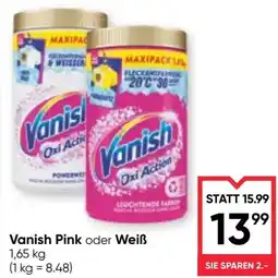 Maximarkt Vanish Pink oder Weiß Angebot