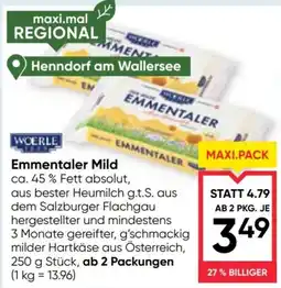 Maximarkt Woerle Emmentaler Mild Angebot