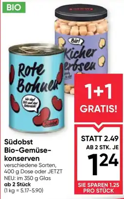 Maximarkt Südobst Bio-Gemüse-konserven Angebot