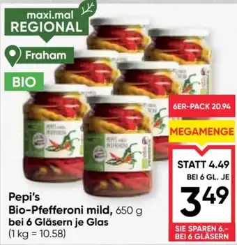 Maximarkt Pepi's Bio-Pfefferoni mild Angebot