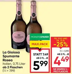Maximarkt La Gioiosa Spumante Rosea Angebot