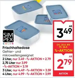 Maximarkt Frischhaltedose SIMPEX COLOR Angebot