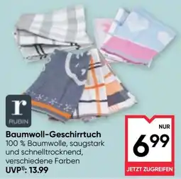 Maximarkt Rubin Baumwoll-Geschirrtuch Angebot