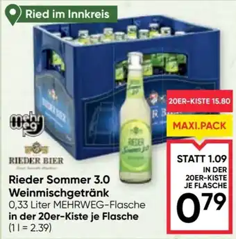 Maximarkt Rieder Sommer 3.0 Weinmischgetränk Angebot