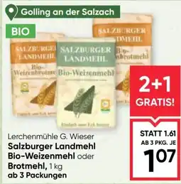 Maximarkt Lerchenmühle G. Wieser Salzburger Landmehl Bio-Weizenmehl oder Brotmehl Angebot