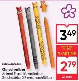 Maximarkt Gelschreiber Animal Erase it!, radierbar Angebot