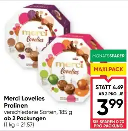 Maximarkt Merci Lovelies Pralinen Angebot