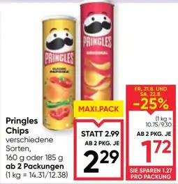 Maximarkt Pringles Chips Angebot