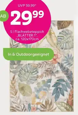 Mömax Flachwebeteppich „BLÄTTER 1" Angebot