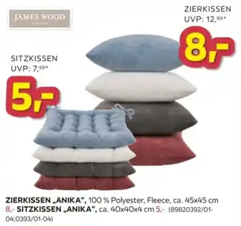 Möbelix James Wood Zierkissen „Anika“ Angebot