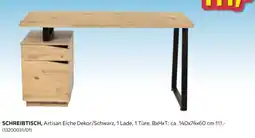 Möbelix Schreibtisch, Artisan Eiche Dekor/Schwarz Angebot
