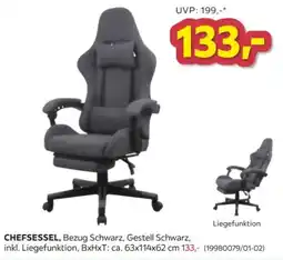 Möbelix CHEFSESEL, Bezug Schwarz, Gestell Schwarz Angebot