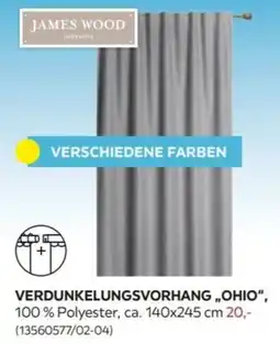 Möbelix James Wood Verdunkelungsvorhang "Ohio" Angebot