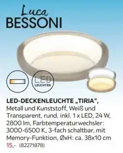 Möbelix Luca Bessoni LED-Deckenleuchte „Tiria“ Angebot