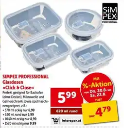 Interspar Simpex Professional Glasdosen »Click & Close« Angebot