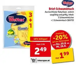 Interspar Wettex Brief-Schwammtuch Angebot