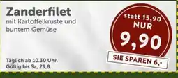 Interspar Zanderfilet mit Kartoffelkruste und buntem Gemüse Angebot