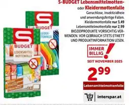 Interspar S-Budget Lebensmittelmottenfalle Angebot