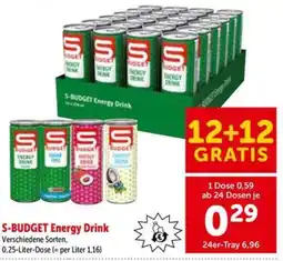 Interspar S-Budget Energy Drink Angebot
