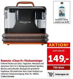 Interspar Rowenta »Clean It« Fleckenreiniger Angebot