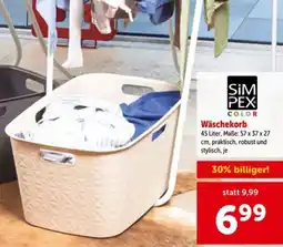 Interspar Simpex Color Wäschekorb Angebot
