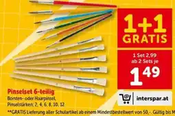 Interspar Pinselset 6-teilig Angebot