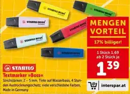 Interspar Stabilo Textmarker »Boss« Angebot