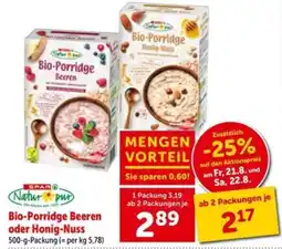 Interspar Bio-Porridge Beeren oder Honig-Nuss Angebot