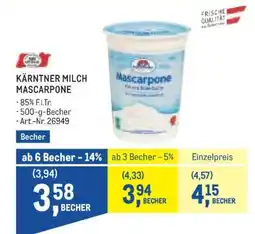 Metro Kärntner Milch Mascarpone Angebot