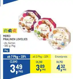 Metro MERCI PRALINEN LOVELIES Angebot