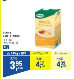 Metro SENNA VANILLESAUCE Angebot