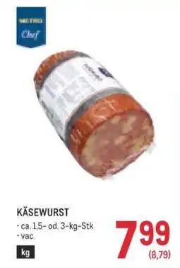 Metro Käsewurst Angebot