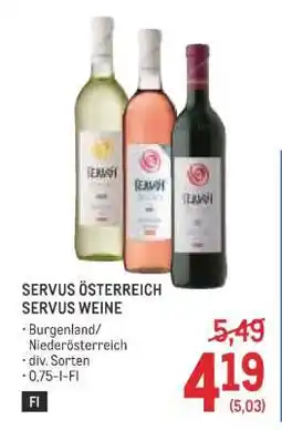 Metro SERVUS ÖSTERREICH Angebot