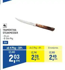 Metro TRAMONTINA STEAKMESSER Angebot