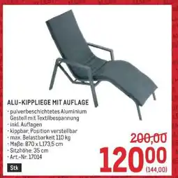 Metro ALU-KIPPLIEGE MIT AUFLAGE Angebot