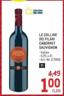 Metro LE COLLINE DEI FILARI CABERNET SAUVIGNON Angebot