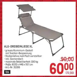 Metro ALU-DREIBEINLIEGE XL Angebot
