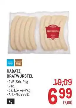 Metro RADATZ BRATWÜRSTEL Angebot