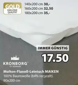 JYSK Kronborg Molton-Flanell-Leintuch MAIKEN Angebot