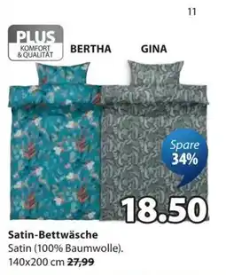 JYSK Satin-Bettwäsche Satin (100% Baumwolle) Angebot