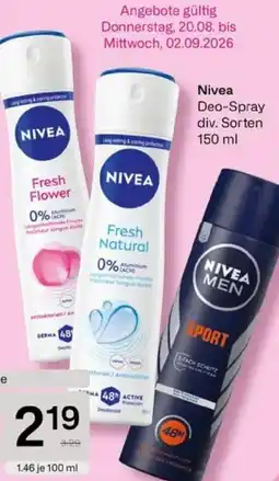 Bipa Nivea Deo-Spray Angebot