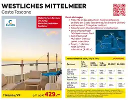 Billa Reisen WESTLICHES MITTELMEER Costa Toscana Angebot