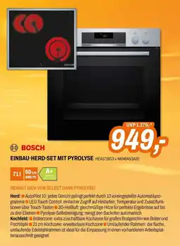 ETech Bosch Einbau-Herd-Set mit Pyrolyse Angebot