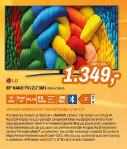 ETech LG 86" NANO-TV (217 CM) 86NANO81A6A Angebot